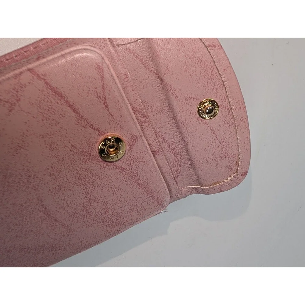 Buxton Pink Genuine Leather Wallet Bifold Organizer Coin Pocket ID Holder NIB